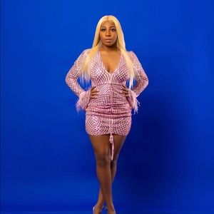 Custom design birthday dress worn just for my birthday photo shoot .